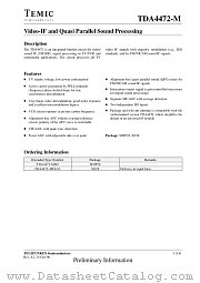 TDA4472-MSD datasheet pdf TEMIC