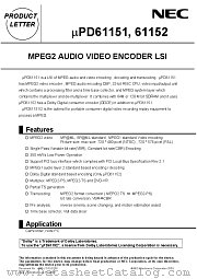 UPD6115X datasheet pdf NEC