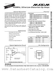 MAX4109ESA datasheet pdf MAXIM - Dallas Semiconductor