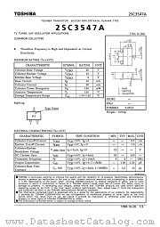 2SC3547 datasheet pdf TOSHIBA