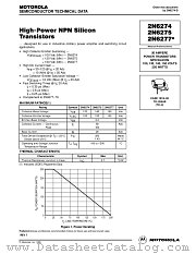 2N6275 datasheet pdf ON Semiconductor