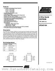 AT24C164-10PC-2.5 datasheet pdf Atmel