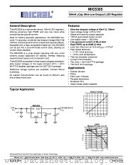 MIC5305-2.85BML datasheet pdf Micrel Semiconductor