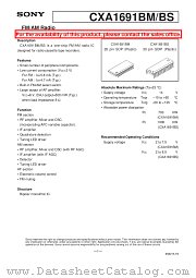 CXA1691BS datasheet pdf SONY