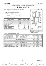 2SD2525 datasheet pdf ANALOGIC TECH