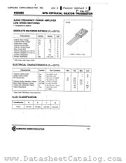KSD882 datasheet pdf Samsung Electronic