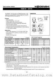 KSM-912SY1N datasheet pdf Kodenshi Corp