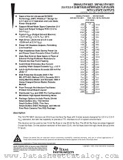 SN54ALVTH16821WD datasheet pdf Texas Instruments