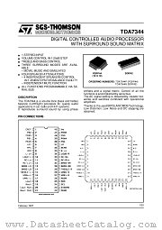 TDA7344S datasheet pdf ST Microelectronics