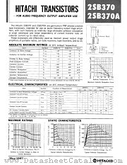 2SB370 datasheet pdf Hitachi Semiconductor