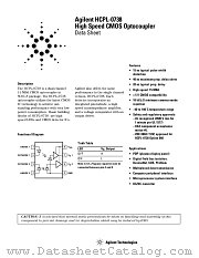 HCPL0738 datasheet pdf Agilent (Hewlett-Packard)