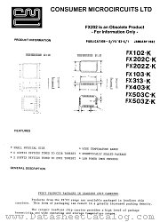 FX102CK datasheet pdf CML