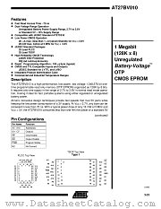 AT27BV010-90JC datasheet pdf Atmel
