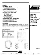 AT27BV020-12VI datasheet pdf Atmel