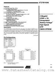 AT27BV4096-12VC datasheet pdf Atmel