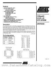27C040 datasheet pdf Atmel