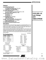 AT27LV512A-90TI datasheet pdf Atmel