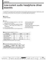 BA3575 datasheet pdf ROHM