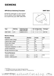 SMBT3904 datasheet pdf Siemens