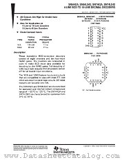 SN54LS42W datasheet pdf Texas Instruments