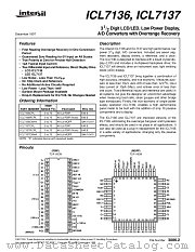 ICL7136CM44 datasheet pdf Intersil