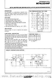 74LS datasheet pdf Mitsubishi Electric Corporation