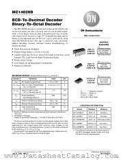 MC14028BF datasheet pdf ON Semiconductor