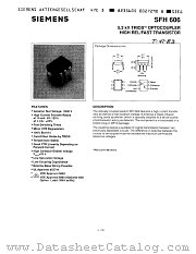 SFH606 datasheet pdf Siemens