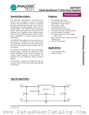AAT3201 datasheet pdf ANALOGIC TECH