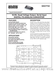 DAC7734EC datasheet pdf Burr Brown