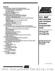 ATMEGA163-8AC datasheet pdf Atmel