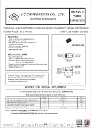 SMAJ85 (DC) datasheet pdf DC Components