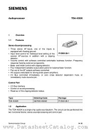 TDA4350X datasheet pdf Siemens
