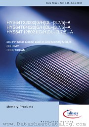 HYS64T32000HDL-37-A datasheet pdf Infineon