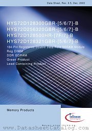 HYS72D128500HR-7F-B datasheet pdf Infineon