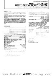 M37271MF datasheet pdf Mitsubishi Electric Corporation