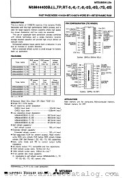 M5M44400BJ datasheet pdf Mitsubishi Electric Corporation
