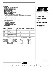 AT88SC1608-10WI-00 datasheet pdf Atmel