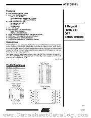 AT27C010-70TC datasheet pdf Atmel
