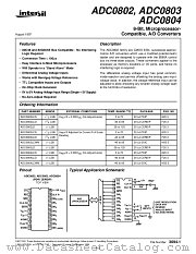 ADC0802LCD datasheet pdf Intersil