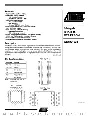 AT27C1024-15VI datasheet pdf Atmel