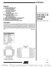 AT27C516-10JC datasheet pdf Atmel