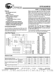 CY7C1021BV33L-8ZC datasheet pdf Cypress