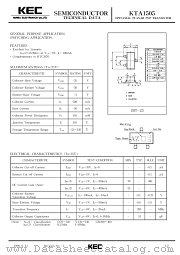KTA1505 datasheet pdf Korea Electronics (KEC)