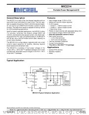 MIC2214-2.7/3.0BML datasheet pdf Micrel Semiconductor