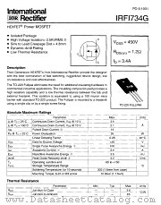 IRFI734 datasheet pdf International Rectifier