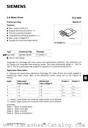 TLE4204 datasheet pdf Siemens