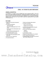 W29C020T-12 datasheet pdf Winbond Electronics