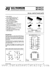 M54HC21F1R datasheet pdf ST Microelectronics