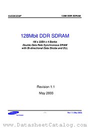 K4D263238F datasheet pdf Samsung Electronic